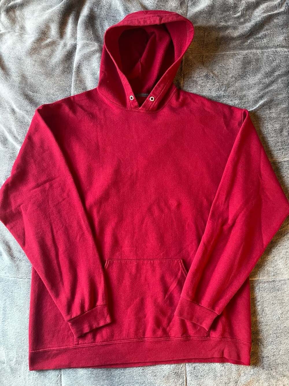 Fruit of the Loom Hoodie Size XL Red Pullover Sweatshirt